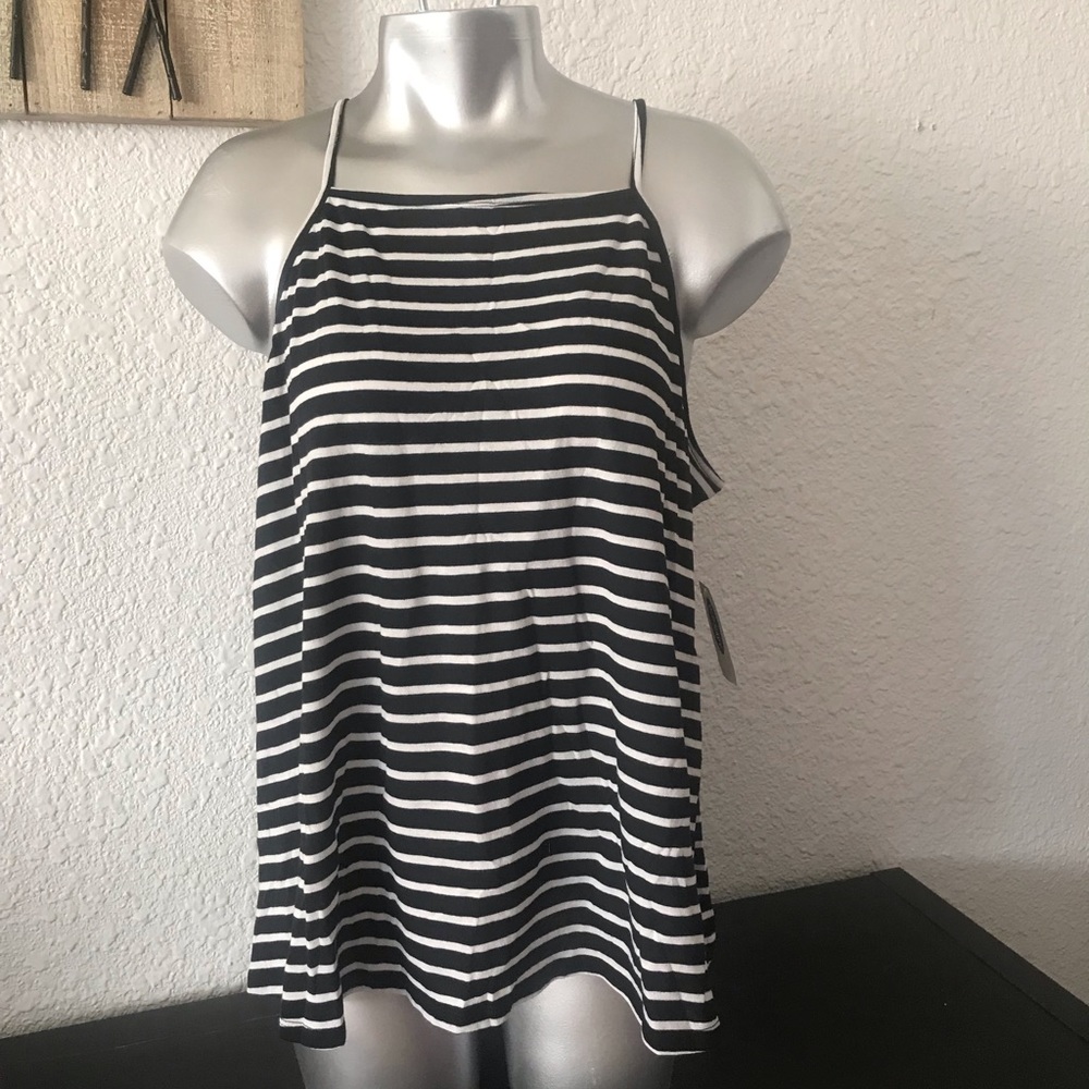 Black and White striped tank top